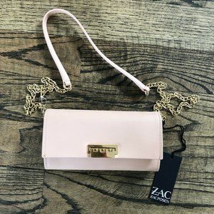 ZAC Zac Posen Eartha Wallet on Chain Leather Apricot Barneys New York NWT $179